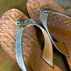 Silver Tory Burch sandals!